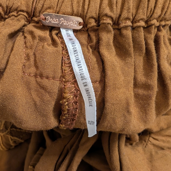 💘 FP Embroidered Lace Shorts Wrap Belt Brass Loops XS - Picture 3 of 5